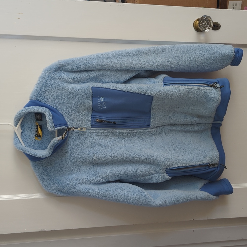 Mountain Hardware women's baby blue fleece jacket size L